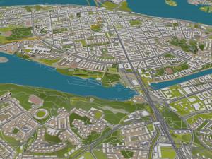 stockholm city sweden 120km 3D 모델