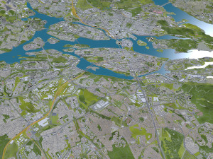 stockholm city sweden 120km 3D 모델