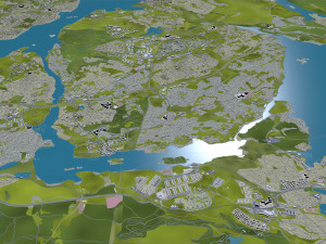 stockholm city sweden 120km 3D 모델