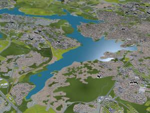 stockholm city sweden 120km 3D 모델