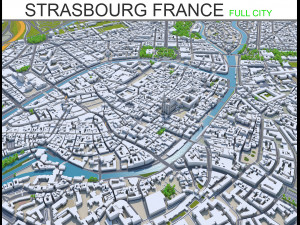 strasbourg city france 50km 3D Model