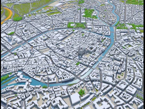 strasbourg city france 50km 3D Model