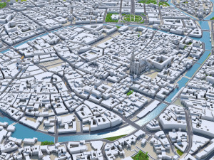 strasbourg city france 50km 3D-Modell