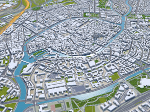 strasbourg city france 50km 3D-Modell