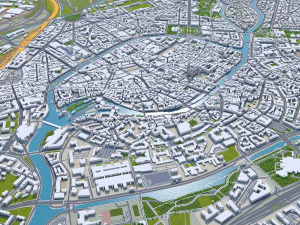 strasbourg city france 50km 3D Model