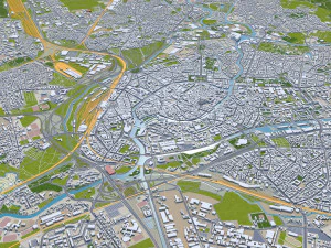strasbourg city france 50km 3D Model