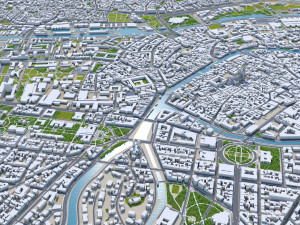 strasbourg city france 50km 3D-Modell