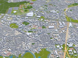 strasbourg city france 50km 3D-Modell