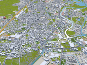 strasbourg city france 50km 3D-Modell