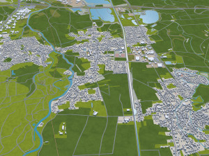 strasbourg city france 50km 3D-Modell