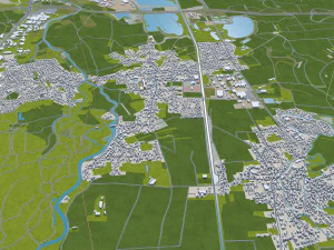 strasbourg city france 50km 3D Model
