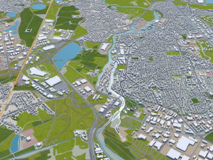 strasbourg city france 50km 3D-Modell