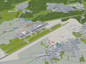strasbourg city france 50km 3D Model