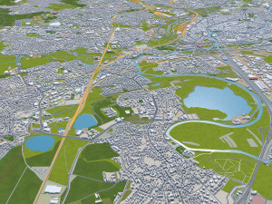 strasbourg city france 50km 3D-Modell