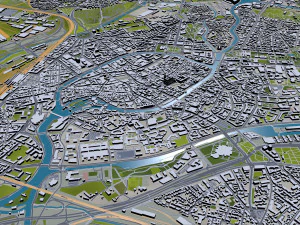 strasbourg city france 50km 3D Model