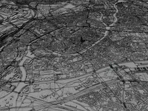 strasbourg city france 50km 3D Model
