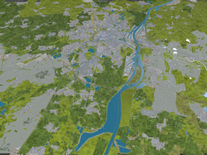 strasbourg city france 50km 3D-Modell