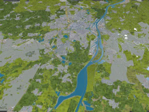 strasbourg city france 50km 3D Model