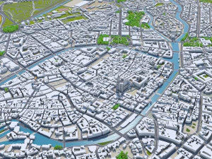 strasbourg city france 50km 3D Model