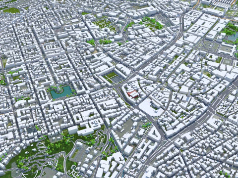 Stuttgart city germany 70km 3D Model
