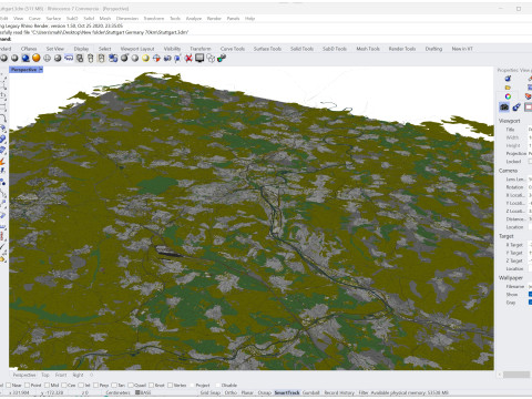 Stuttgart city germany 70km 3D Модель