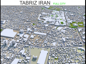 tabriz city iran 50km 3D Model