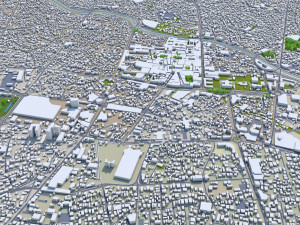 tabriz city iran 50km Modèle 3D