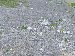 tabriz city iran 50km Modèle 3D