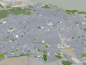 tabriz city iran 50km Modèle 3D