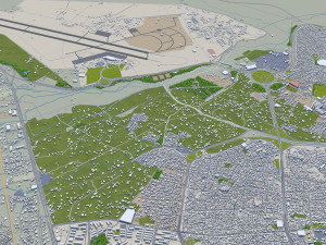 tabriz city iran 50km Modèle 3D