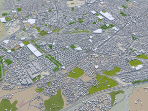 tabriz city iran 50km Modèle 3D