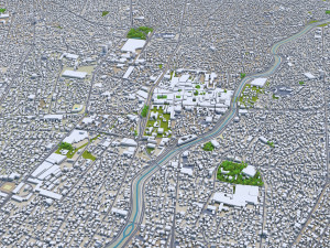 tabriz city iran 50km Modèle 3D