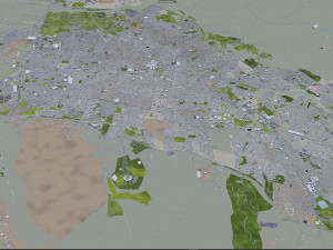 tabriz city iran 50km Modèle 3D