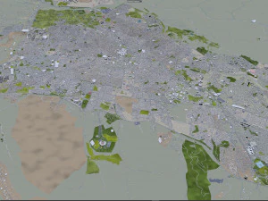 tabriz city iran 50km 3D Model