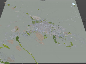 tabriz city iran 50km Modèle 3D