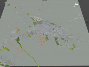 tabriz city iran 50km 3D Model