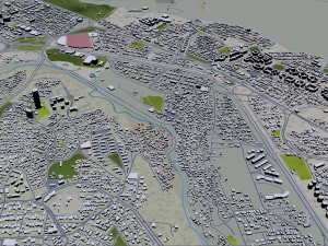tabriz city iran 50km Modèle 3D
