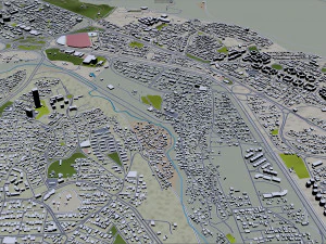 tabriz city iran 50km 3D Model