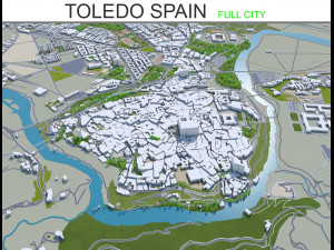 toledo city spain 25km 3D Model