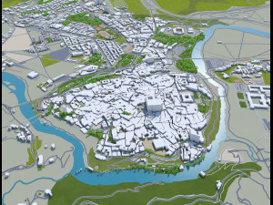 toledo city spain 25km 3D Model