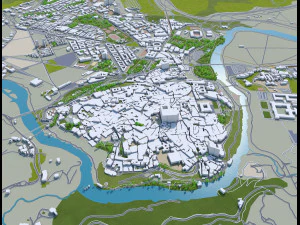 cidade de toledo espanha 25 km Modelo 3D