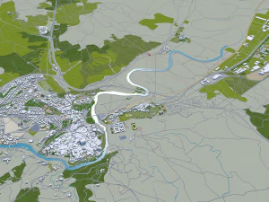 cidade de toledo espanha 25 km Modelo 3D