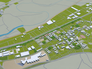 toledo city spain 25km 3D Model