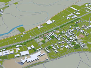 cidade de toledo espanha 25 km Modelo 3D