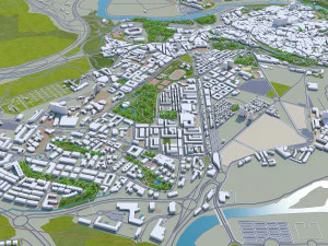 cidade de toledo espanha 25 km Modelo 3D