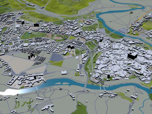 cidade de toledo espanha 25 km Modelo 3D