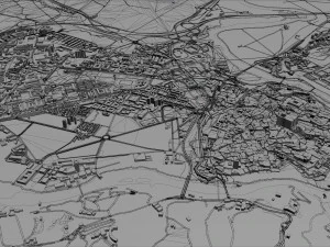cidade de toledo espanha 25 km Modelo 3D