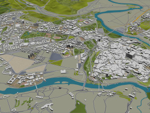 toledo city spain 25km 3D Model