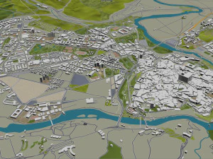 cidade de toledo espanha 25 km Modelo 3D