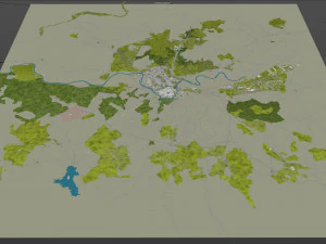 cidade de toledo espanha 25 km Modelo 3D